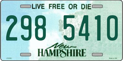NH license plate 2985410