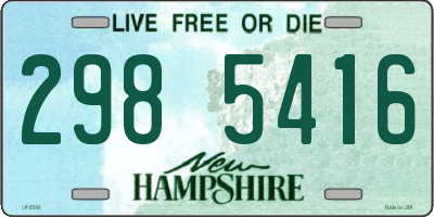 NH license plate 2985416