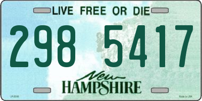 NH license plate 2985417