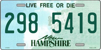 NH license plate 2985419