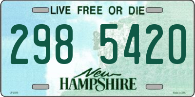 NH license plate 2985420