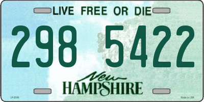 NH license plate 2985422