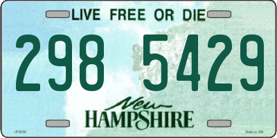 NH license plate 2985429