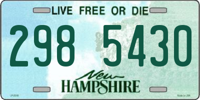 NH license plate 2985430