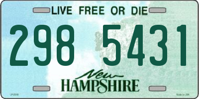 NH license plate 2985431
