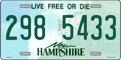 NH license plate 2985433