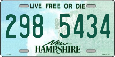 NH license plate 2985434