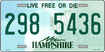 NH license plate 2985436