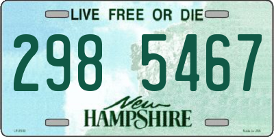 NH license plate 2985467