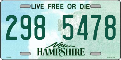 NH license plate 2985478