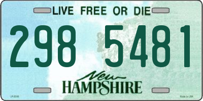 NH license plate 2985481
