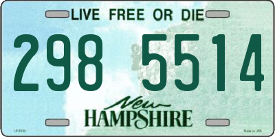 NH license plate 2985514