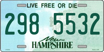 NH license plate 2985532