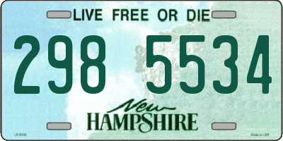 NH license plate 2985534