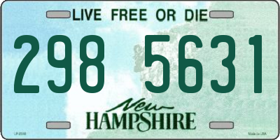 NH license plate 2985631