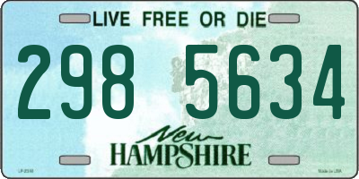 NH license plate 2985634