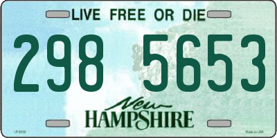 NH license plate 2985653