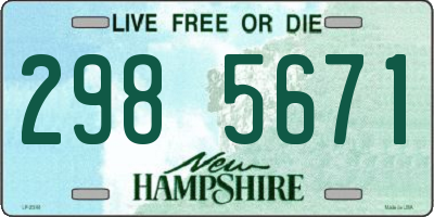 NH license plate 2985671