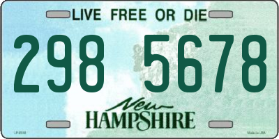 NH license plate 2985678