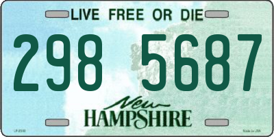 NH license plate 2985687