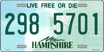 NH license plate 2985701