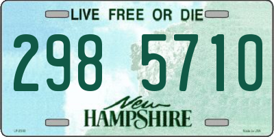 NH license plate 2985710