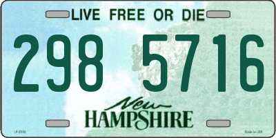 NH license plate 2985716