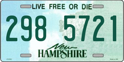 NH license plate 2985721