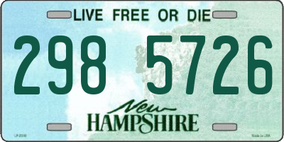 NH license plate 2985726