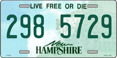 NH license plate 2985729