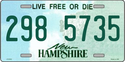 NH license plate 2985735