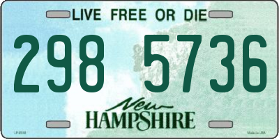 NH license plate 2985736