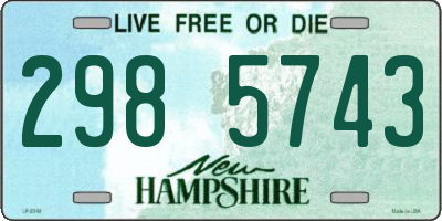 NH license plate 2985743