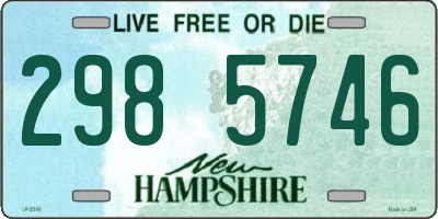 NH license plate 2985746