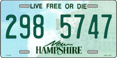 NH license plate 2985747