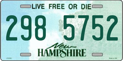 NH license plate 2985752