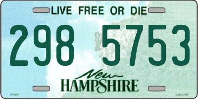 NH license plate 2985753