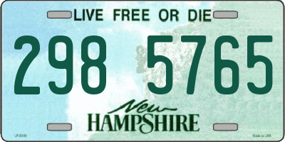 NH license plate 2985765