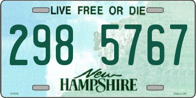 NH license plate 2985767