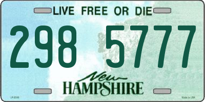 NH license plate 2985777