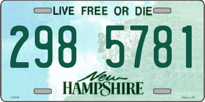 NH license plate 2985781