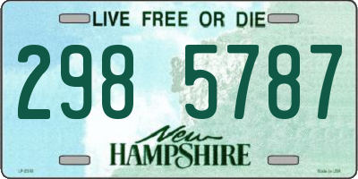 NH license plate 2985787