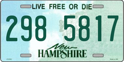 NH license plate 2985817