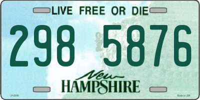 NH license plate 2985876