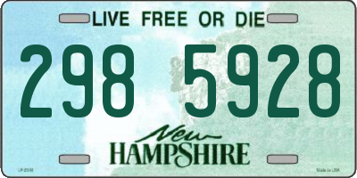 NH license plate 2985928
