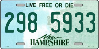 NH license plate 2985933