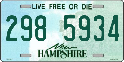 NH license plate 2985934