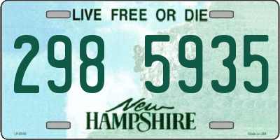 NH license plate 2985935