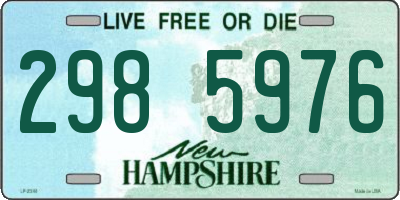 NH license plate 2985976