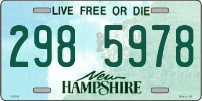 NH license plate 2985978